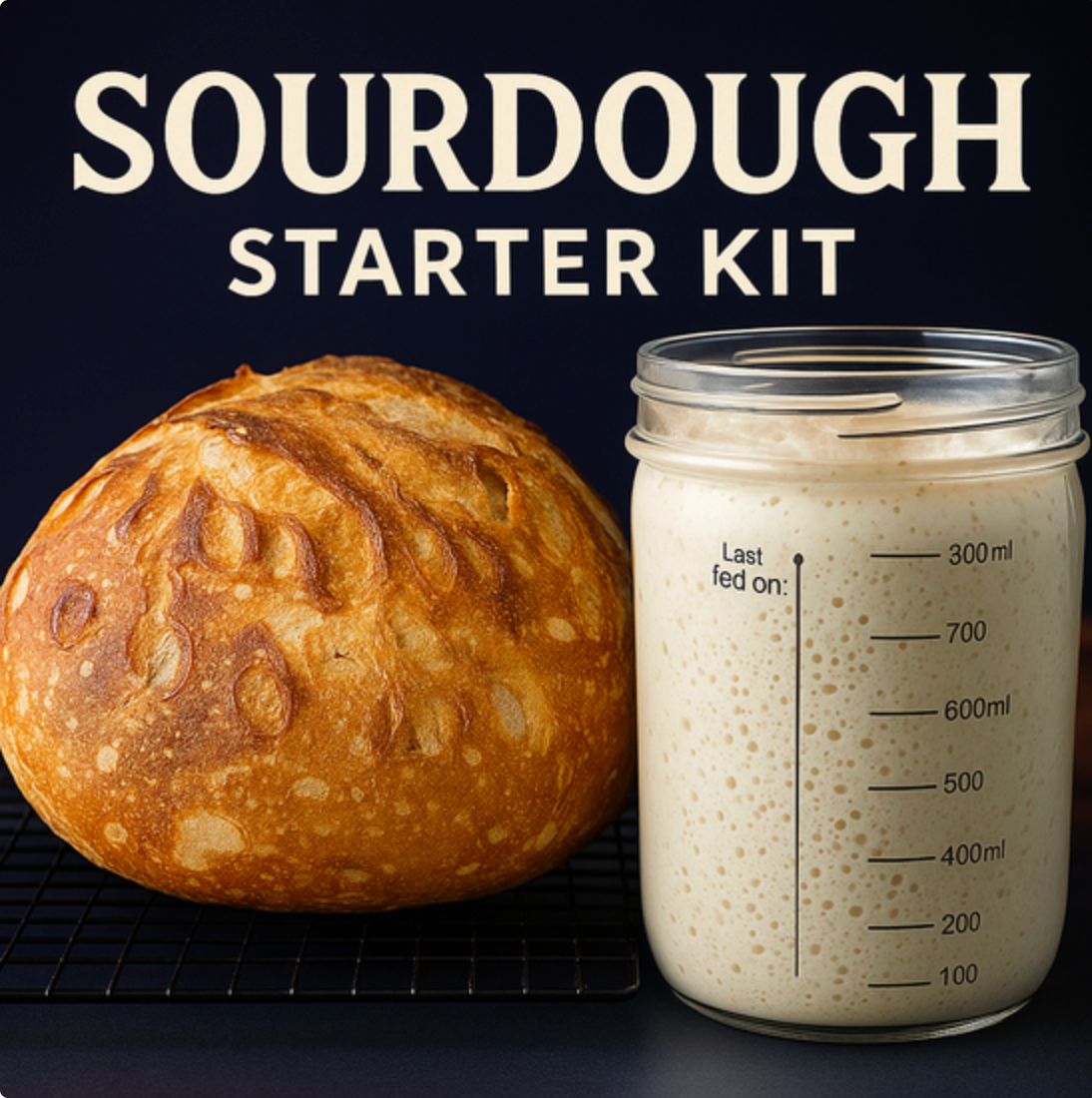 🥖 Sourdough Starter Kit – “Bake with Blessings”