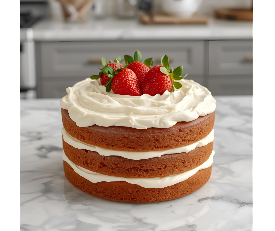 Strawberry Cake with Cream Cheese Icing