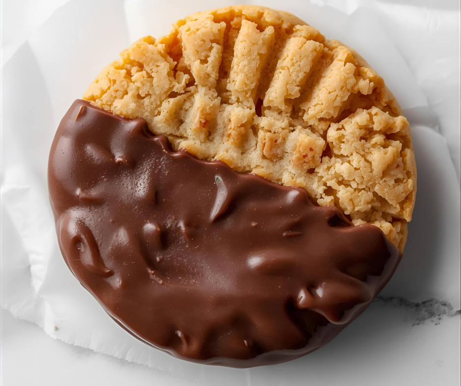 Chocolate Dipped Peanut Butter Cookies