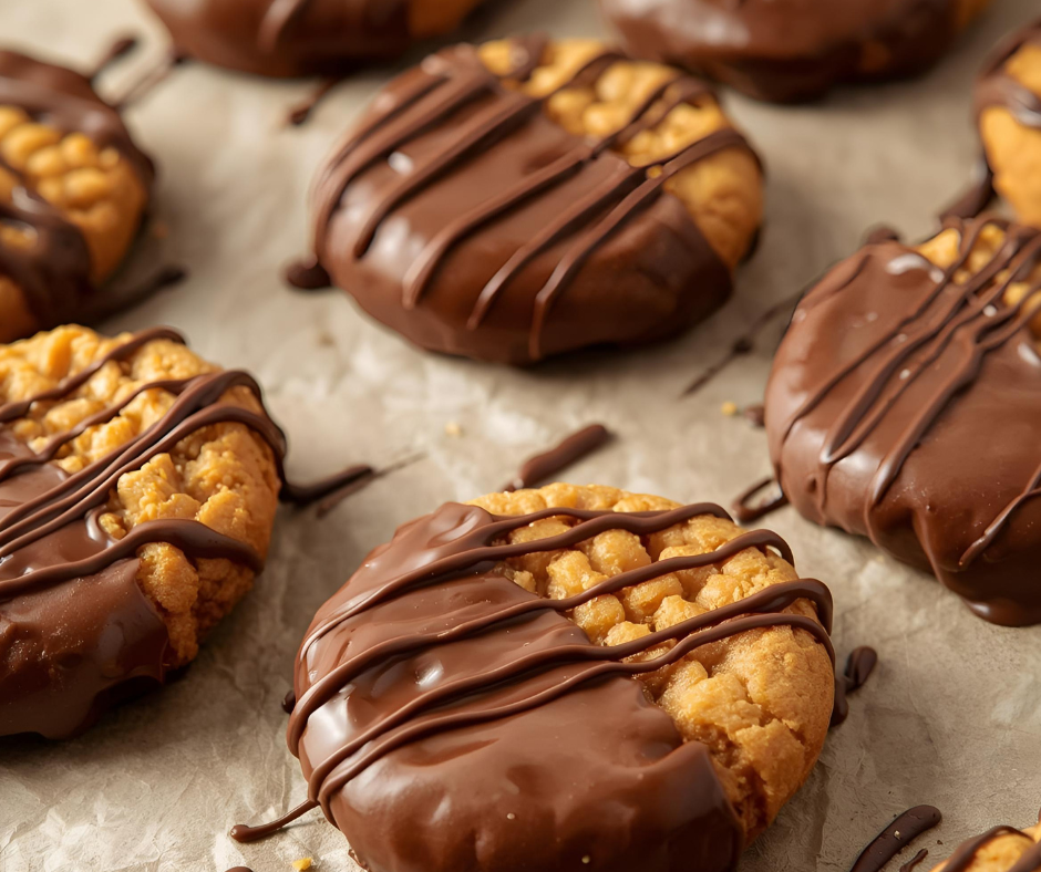 Chocolate Dipped Peanut Butter Cookies